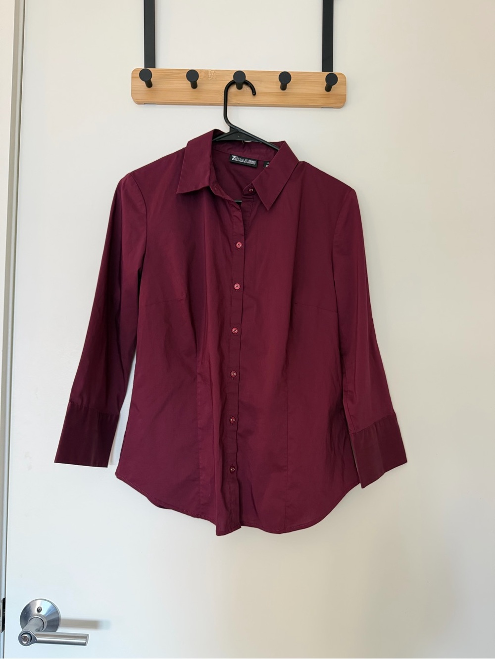 Zac & Rachel Deep Burgundy Women's Button-Down Shirt